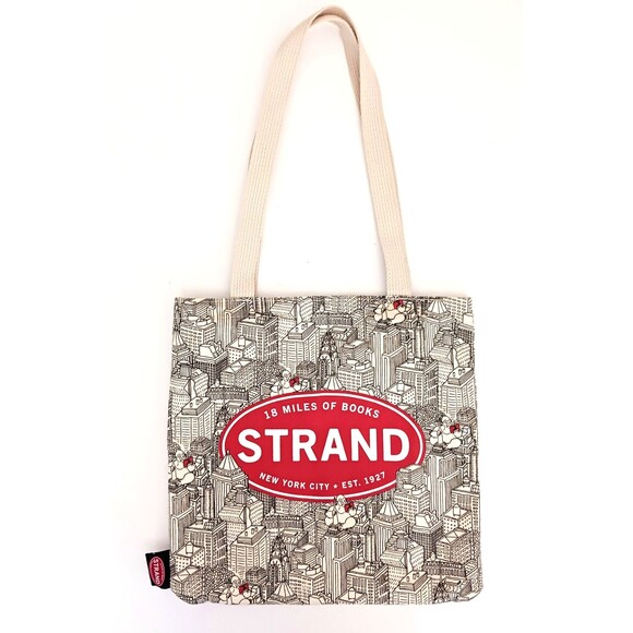 STRAND Bookstore NYC Canvas Tote Bag King Kong Graphic 13x13 Made in USA Unisex - Picture 1 of 9